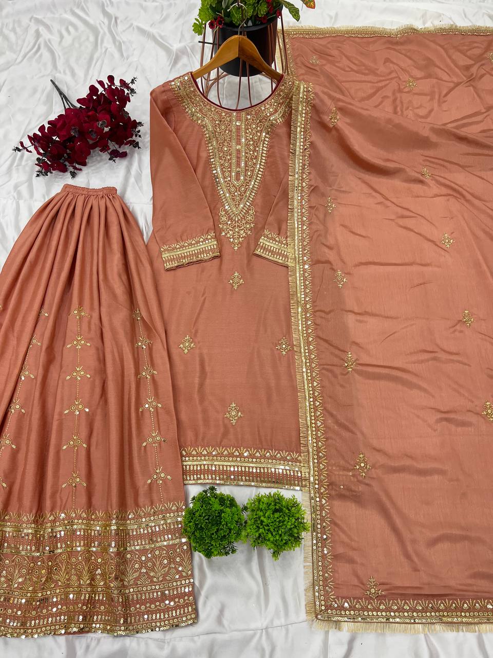 Sharara Moonlit Grace Peach