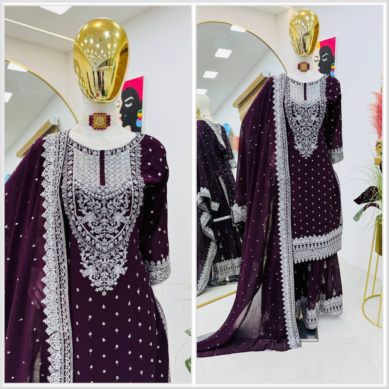 Azmira Gharara/Sharara Purple