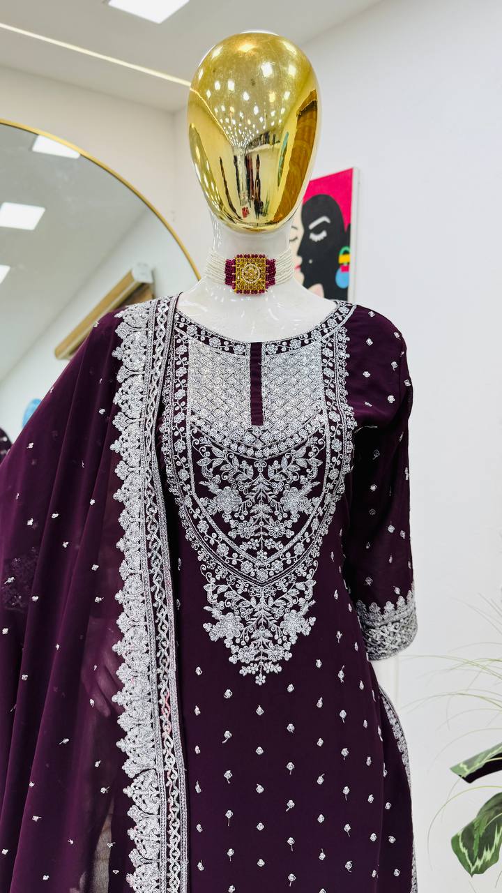 Azmira Gharara/Sharara Purple