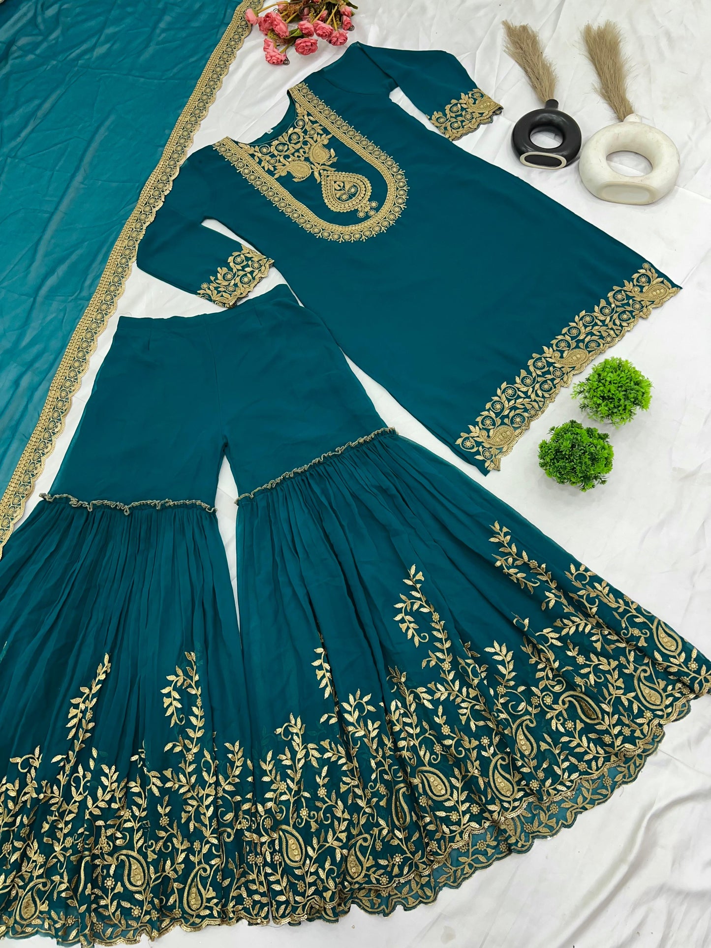 Sultana Sharara Blue