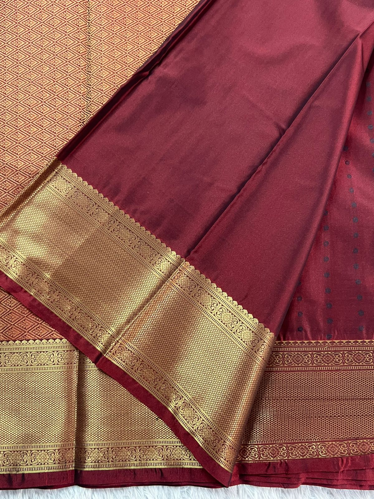 Maroon Semi Kanchipuram 08