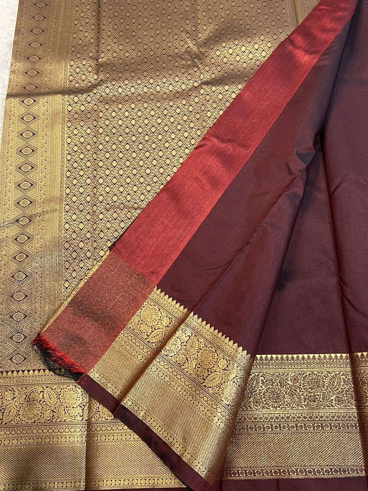 Brown Semi Kanchipuram 10