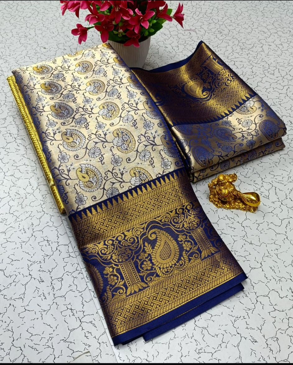 Silk Saree Blue 28