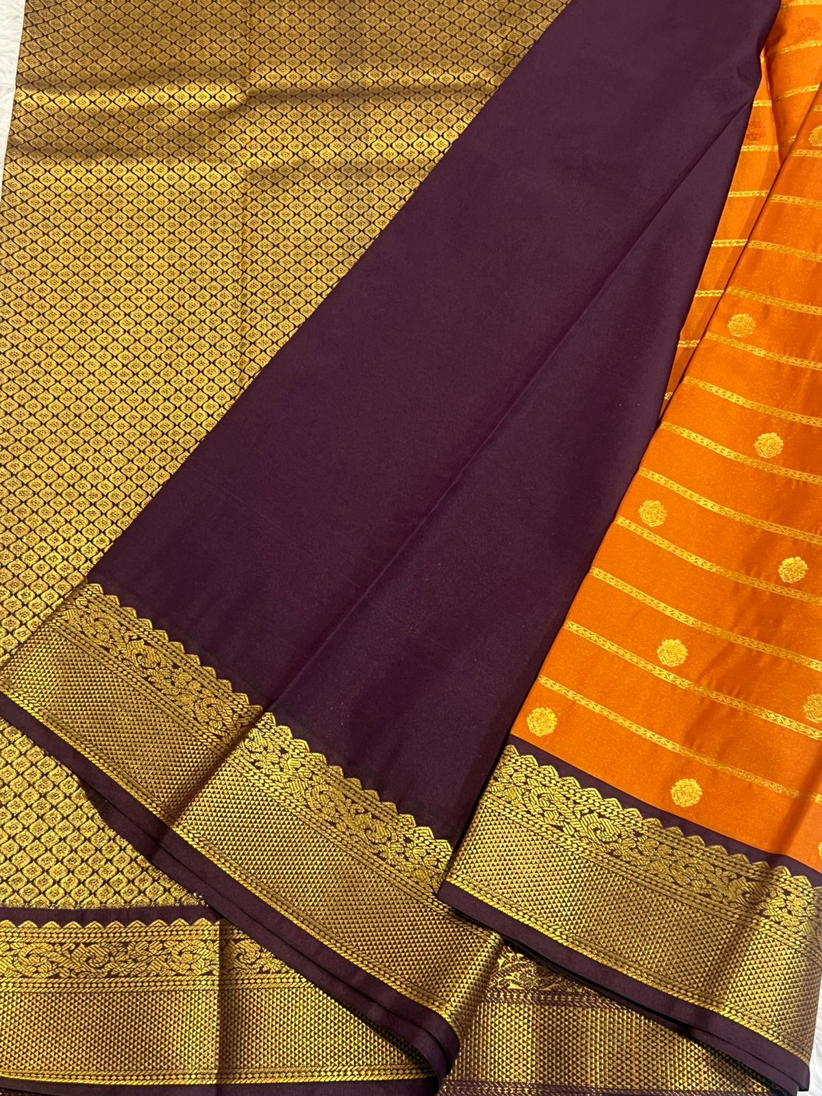 Orange Semi Kanchipuram 03