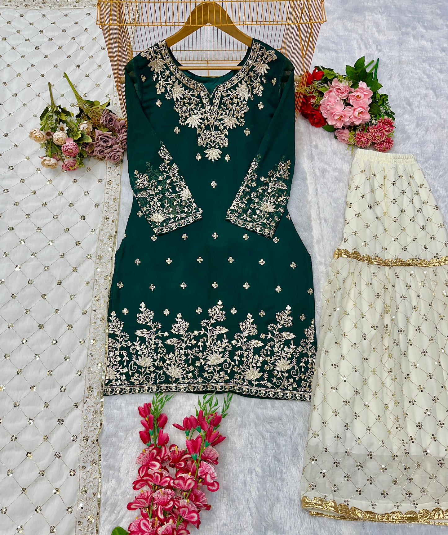 Liyana Sharara Dark Green