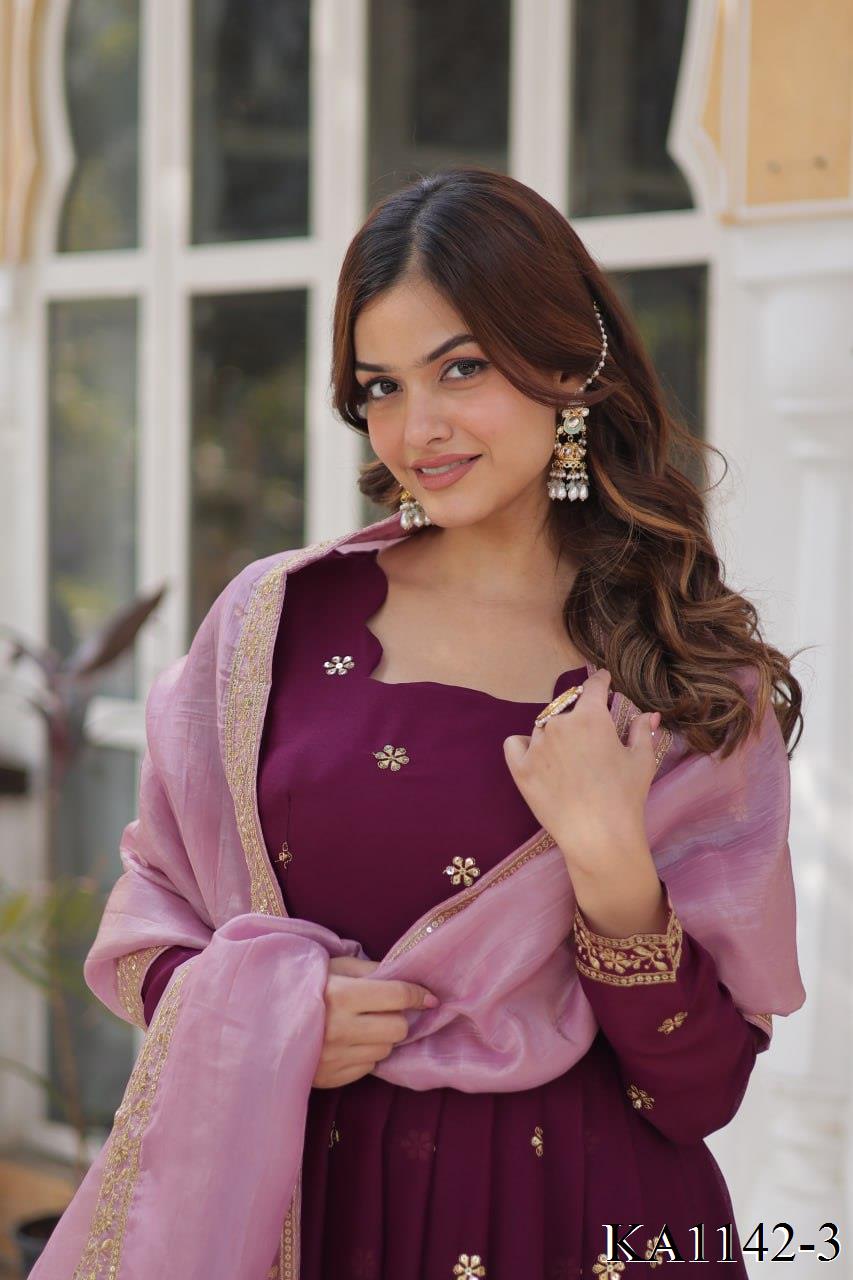Shanika Anarkali Purple