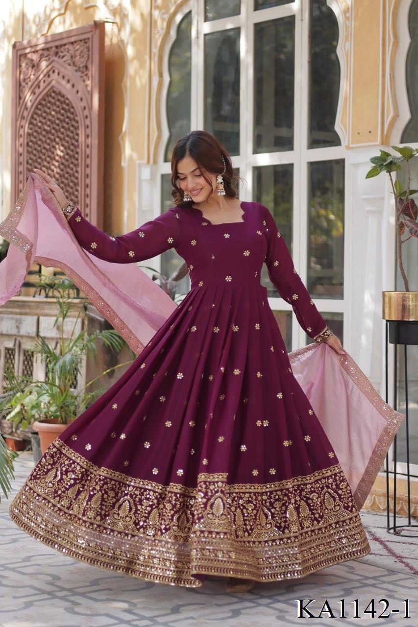 Shanika Anarkali Purple