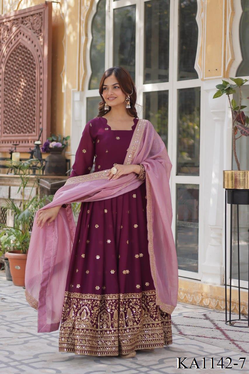 Shanika Anarkali Purple