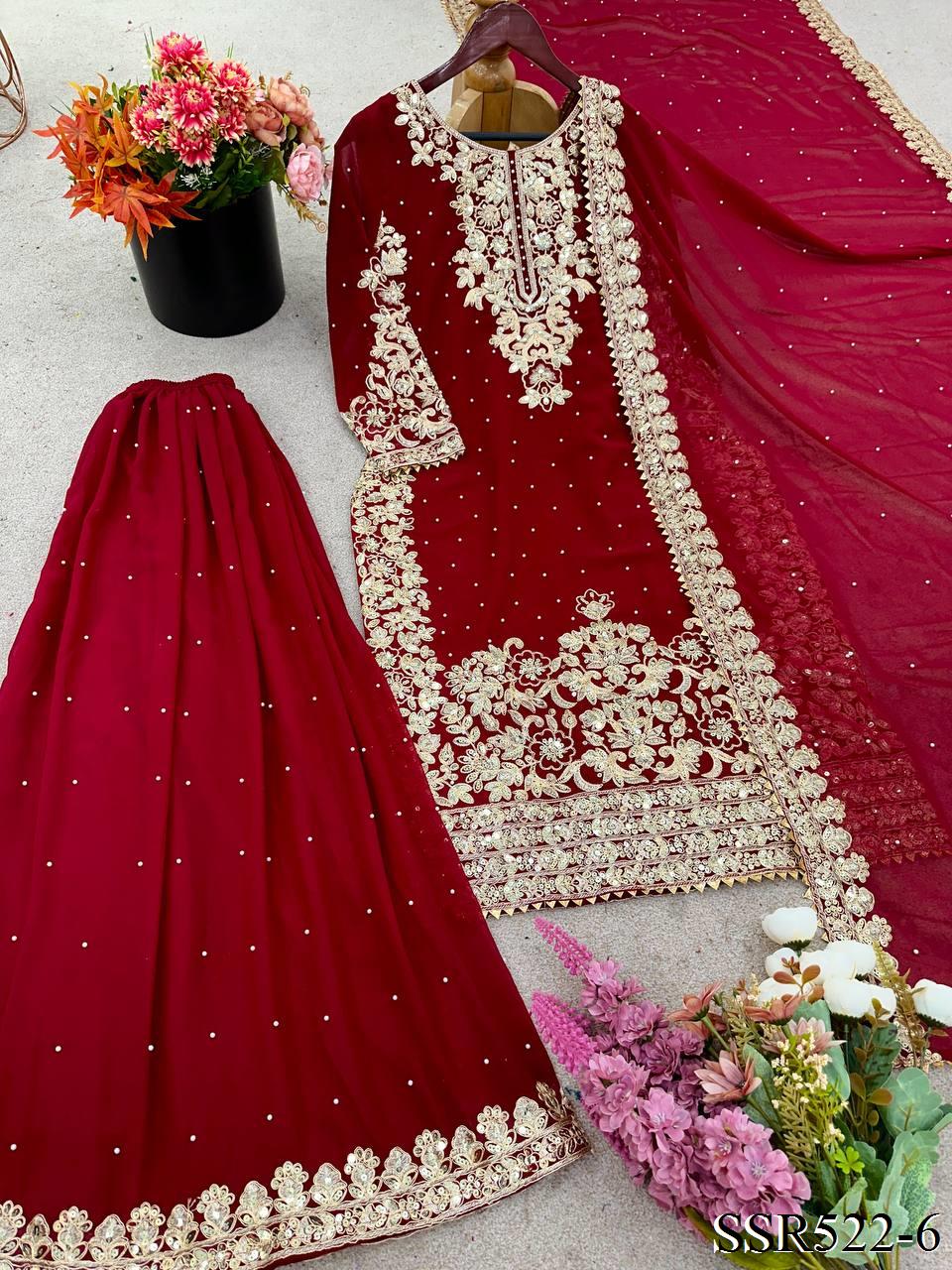 Leya Gharara/Sharara Red