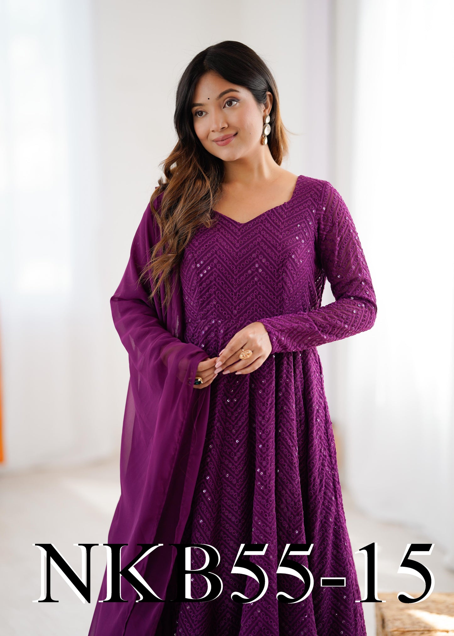 Sana Anarkali Purple