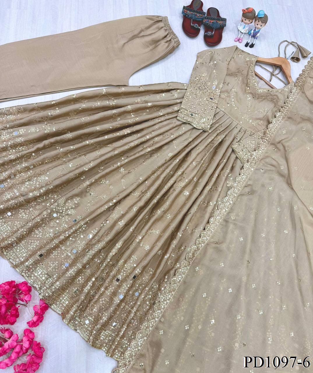 Lina Anarkali Cream