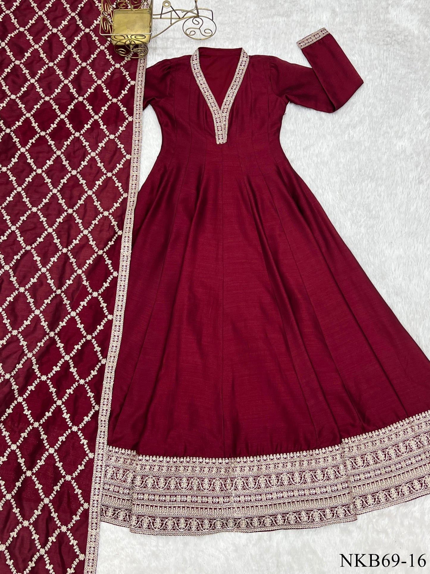 Sena Anarkali Maroon