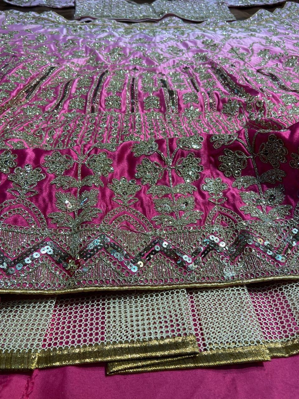 Unstitched Lehenga Rose