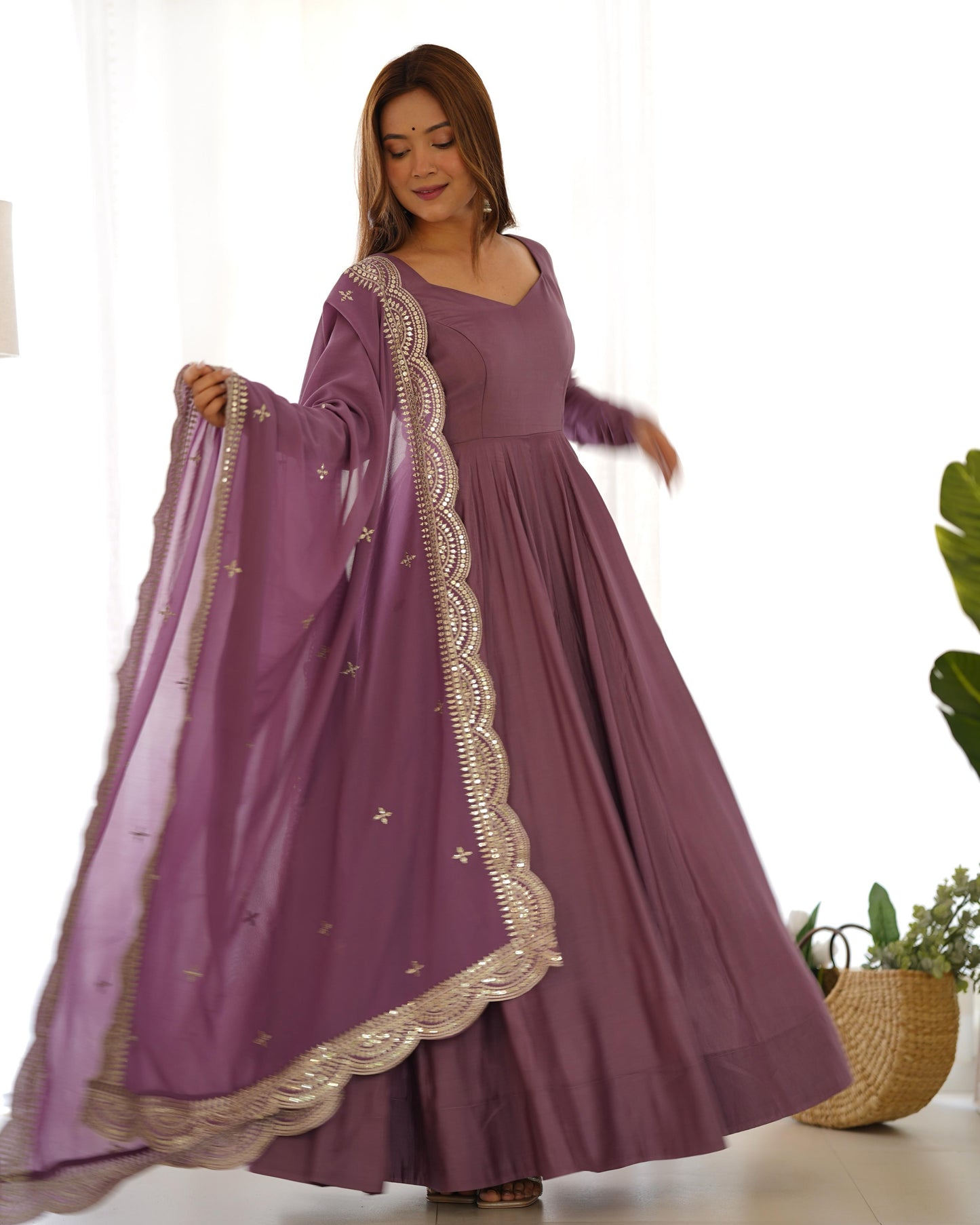 Elegant Light Purple Anarkali