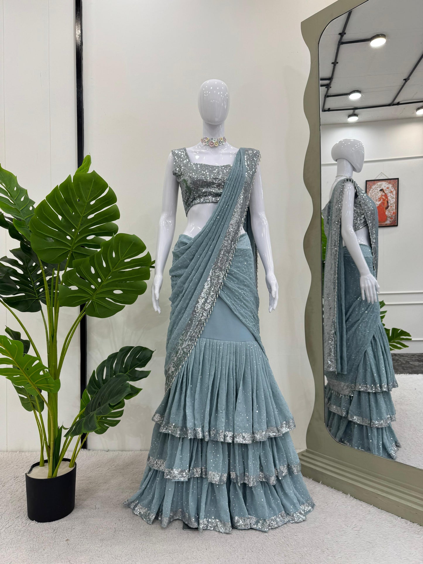 Lehenga Saree Blue