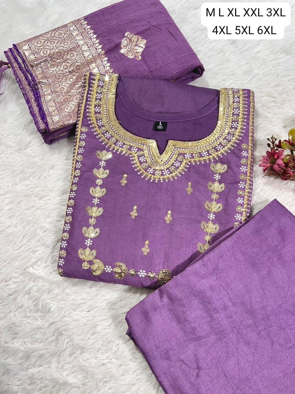 Zoya Kurti Set Lilac