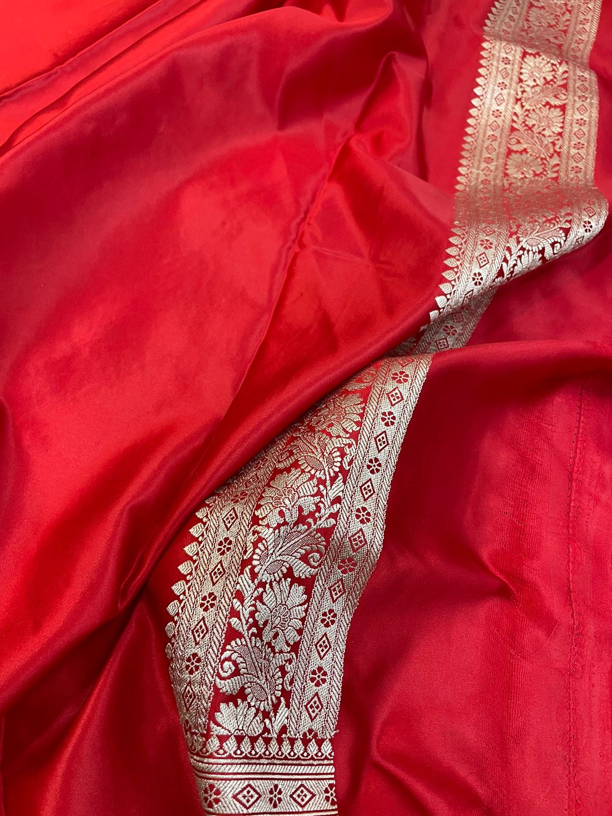 Banarasi Semi Silk Saree Red