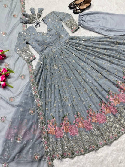 Nalini Anarkali Grey