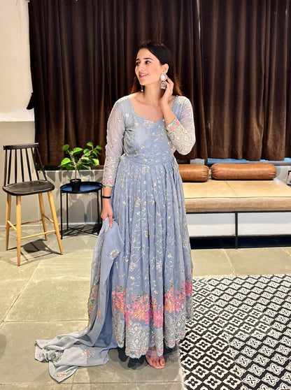Nalini Anarkali Grey