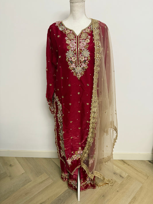 Jashn Sharara Red