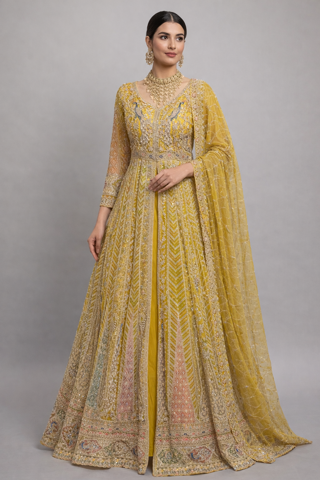 Ravina Fully Stitched Yellow