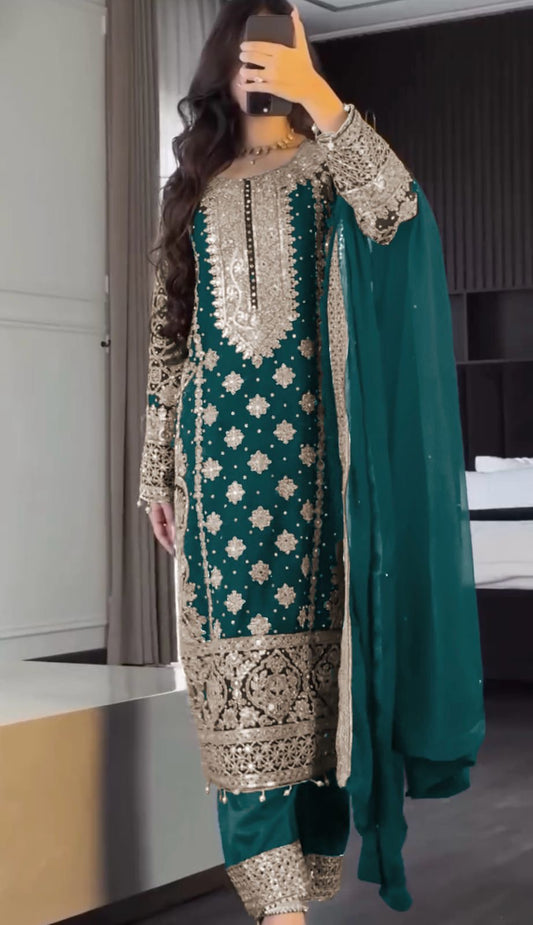 Zariyah Sharara Turquoise