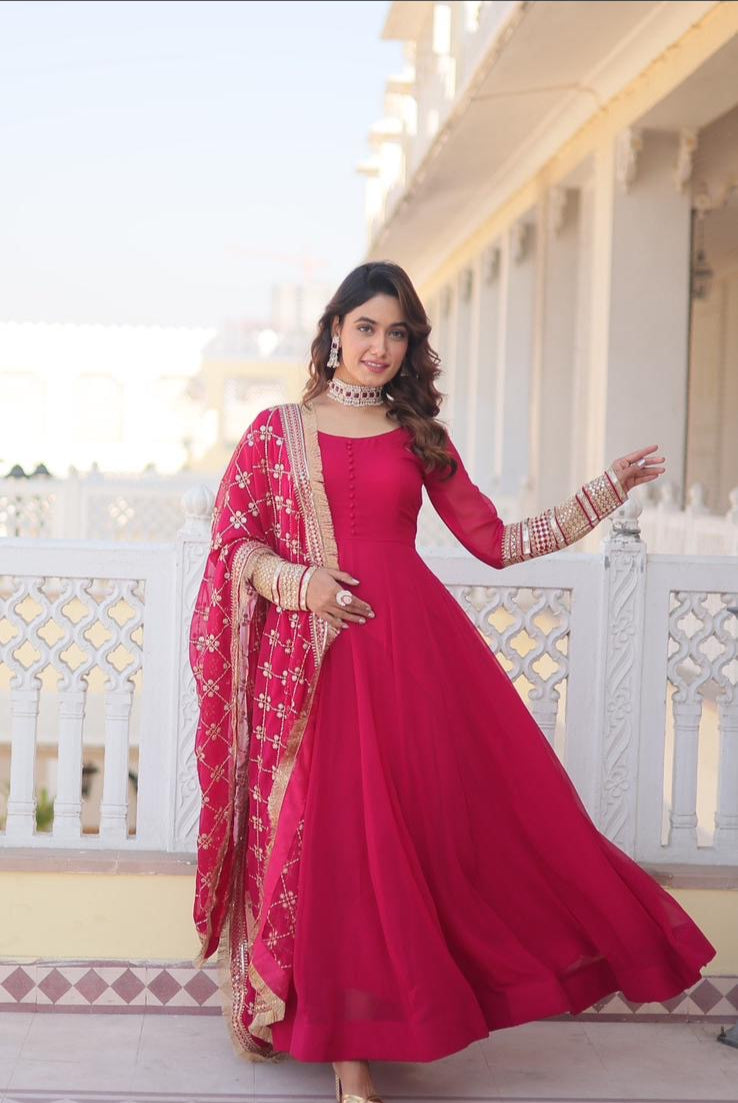 Pink Anarkali