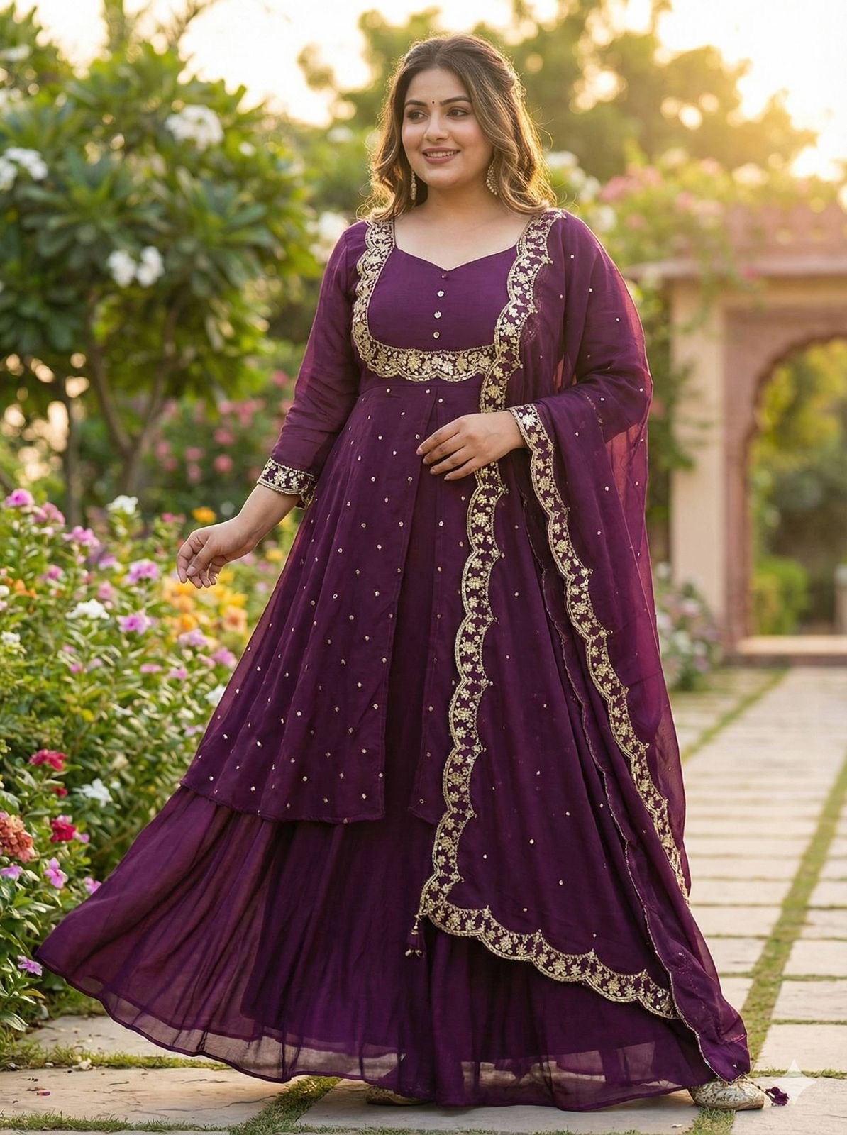Vina Anarkali Purple