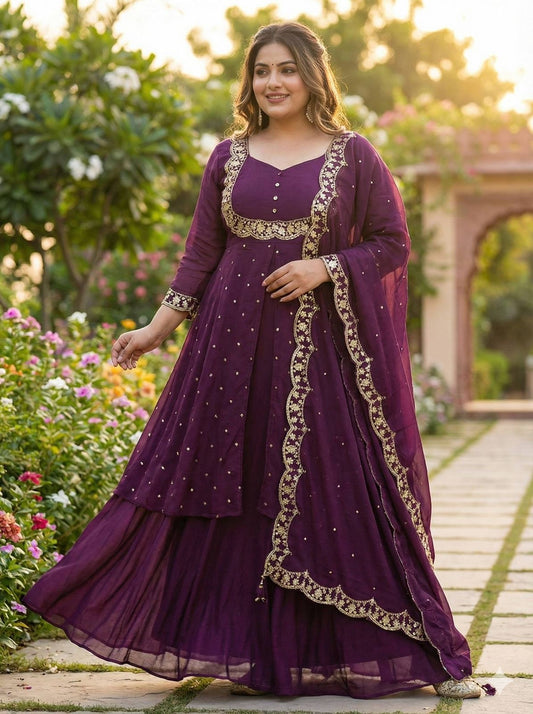 Vina Anarkali Purple