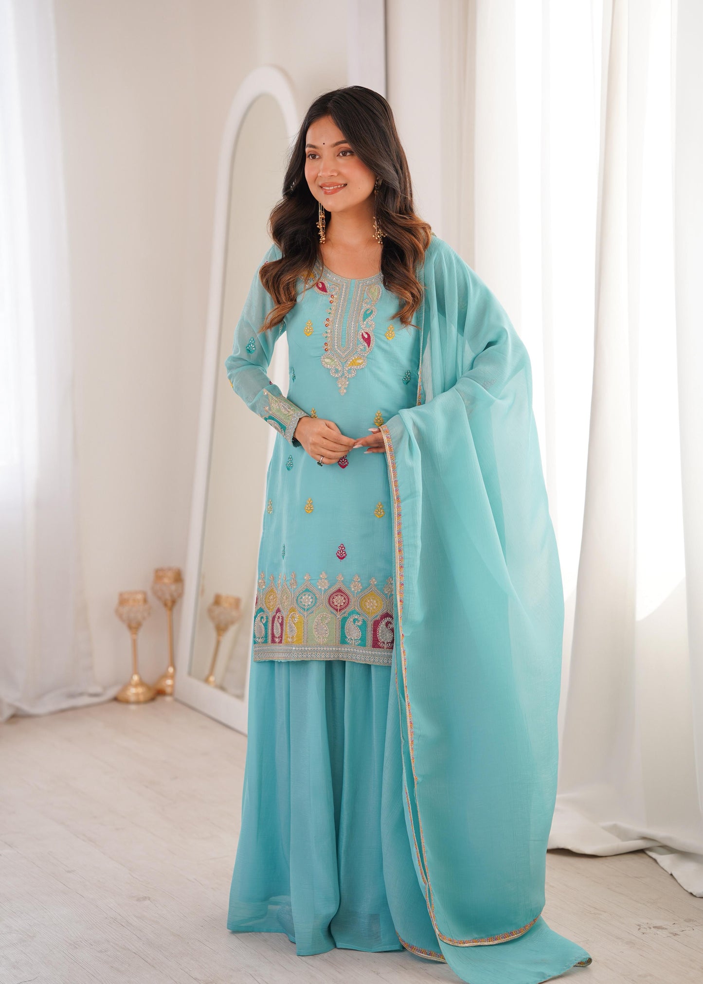 Anvi Sharara Blue