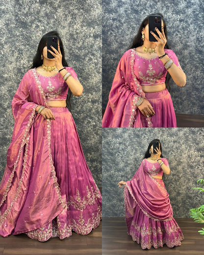 Maya Fully Stitched Lehenga Rose