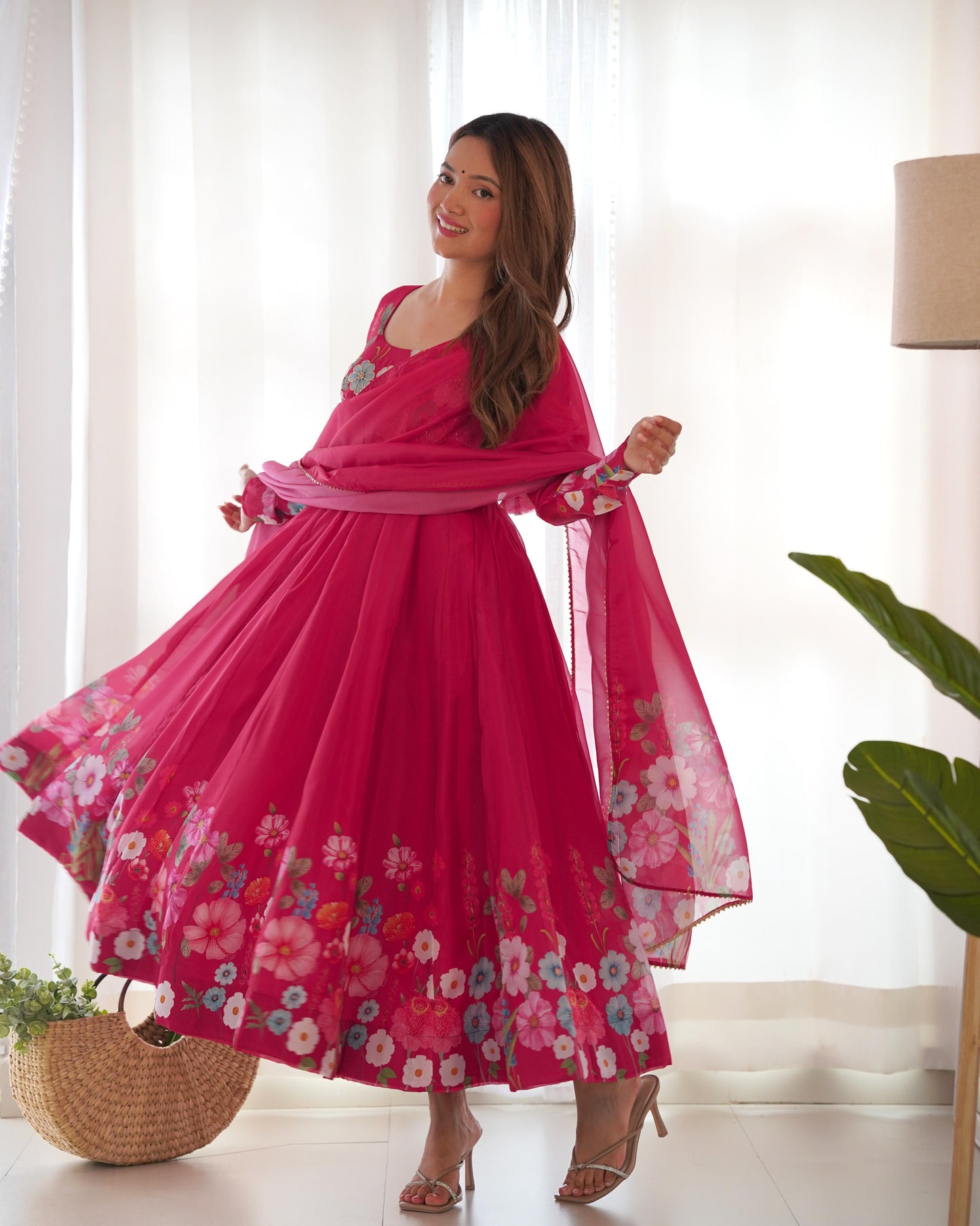 Pink Anarkali