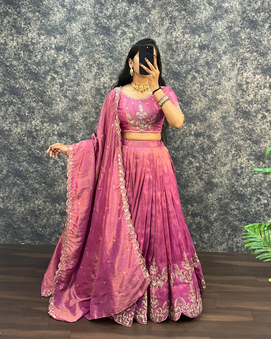 Maya Fully Stitched Lehenga Rose