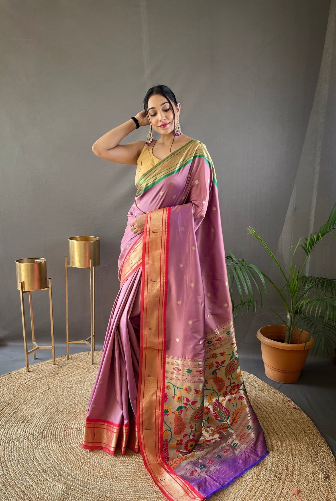 Traditional Ready To Wear Saree Rose