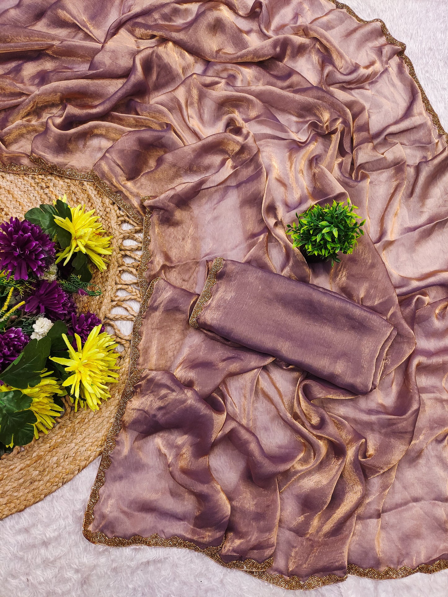 Banu Ready To Wear Saree Purple