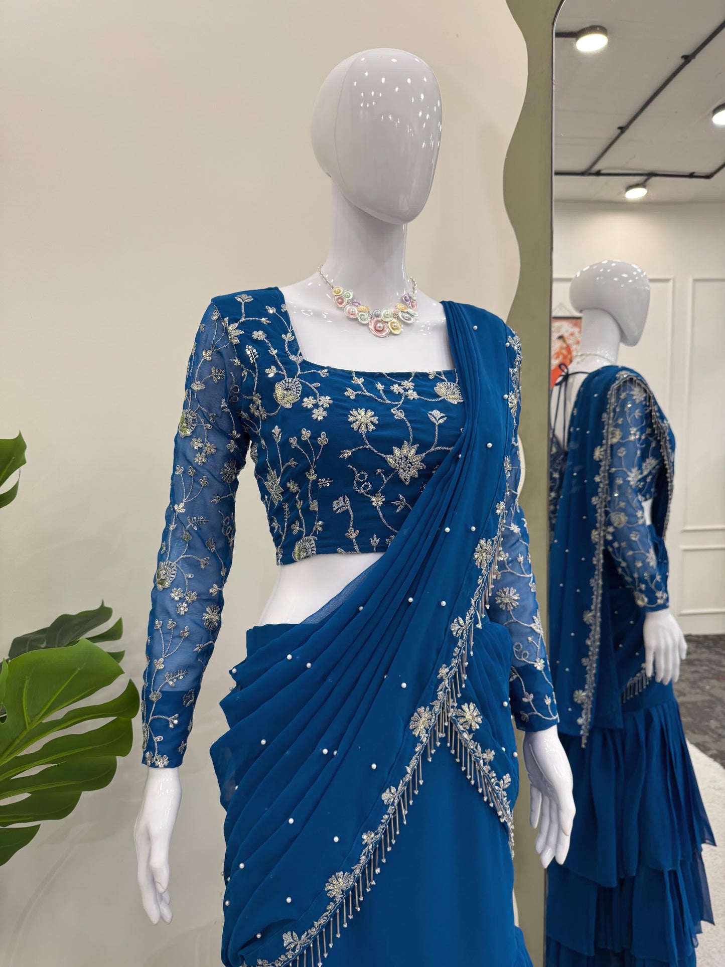 Lehenga Saree Blue