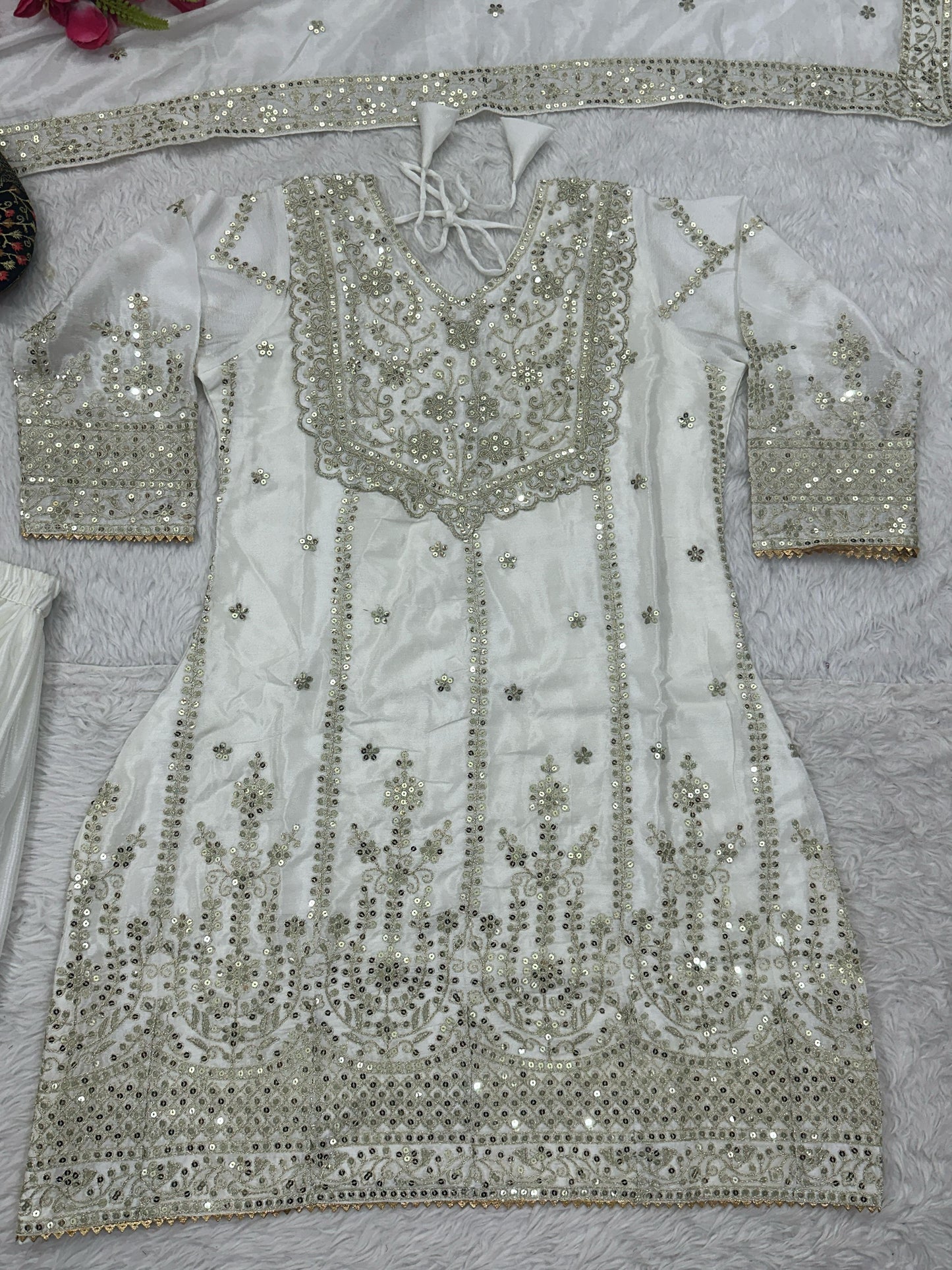 Radha Sharara/Gharara White