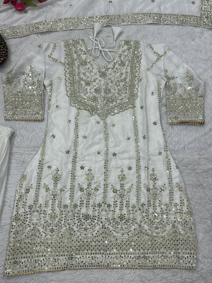 Radha Sharara/Gharara White