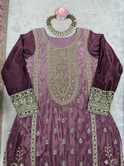 Zeni Sharara Purple