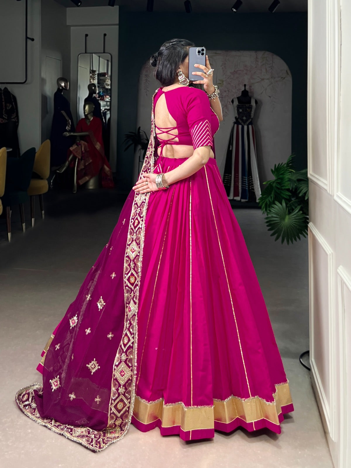 Stacey Fully Stitched Lehenga Rose