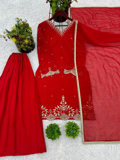 Adaa Sharara Red