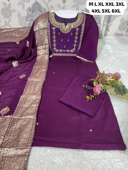 Zoya Kurti Set Purple