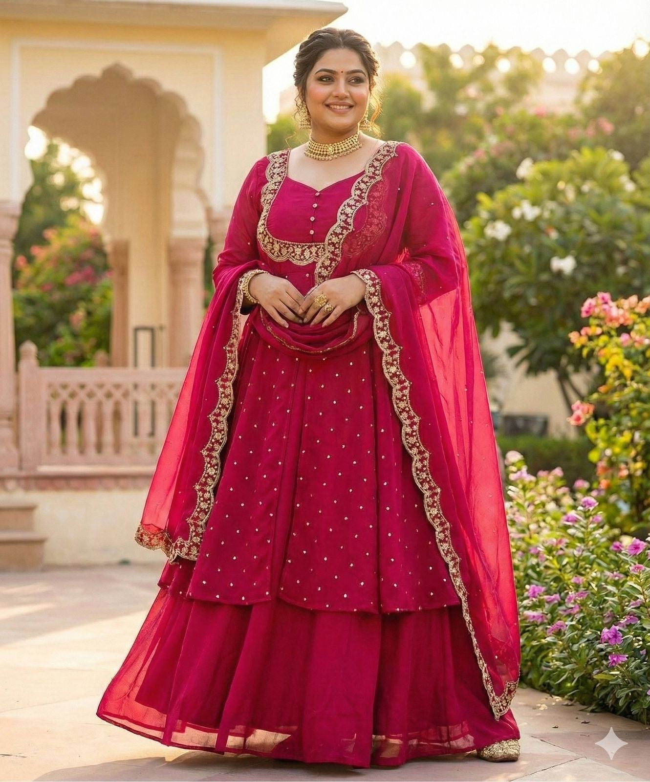 Vina Anarkali Pink