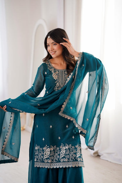 Iniya Sharara Blue
