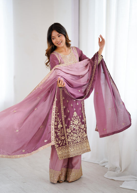 Zeni Sharara Purple