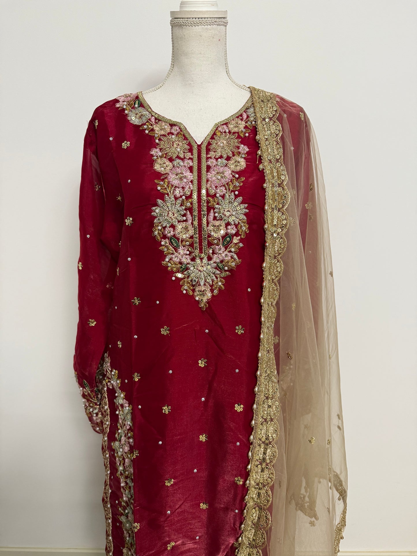 Jashn Sharara Red