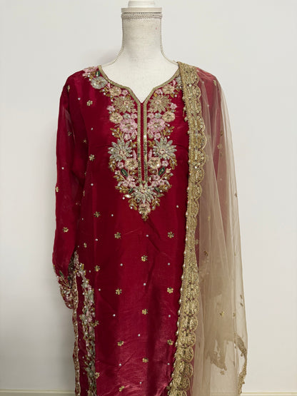 Jashn Sharara Red