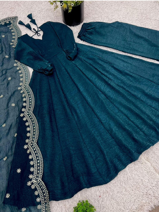 Charvi Anarkali Blue