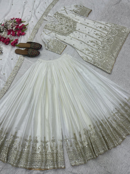 Radha Sharara/Gharara White