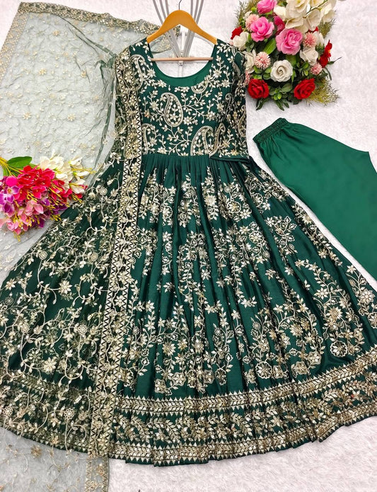 Navya Anarkali Green